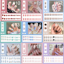 Load image into Gallery viewer, 24pcs/set Manicure Fake Nail Detachable Fake Nail Patch Wearing Nails Nail Stickers Nail Art Accessories
