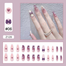 Load image into Gallery viewer, 24pcs/set Manicure Fake Nail Detachable Fake Nail Patch Wearing Nails Nail Stickers Nail Art Accessories