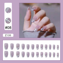 Load image into Gallery viewer, 24pcs/set Manicure Fake Nail Detachable Fake Nail Patch Wearing Nails Nail Stickers Nail Art Accessories