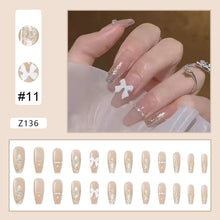 Load image into Gallery viewer, 24pcs/set Manicure Fake Nail Detachable Fake Nail Patch Wearing Nails Nail Stickers Nail Art Accessories