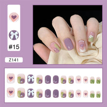 Load image into Gallery viewer, 24pcs/set Manicure Fake Nail Detachable Fake Nail Patch Wearing Nails Nail Stickers Nail Art Accessories