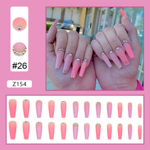 Load image into Gallery viewer, 24pcs/set Manicure Fake Nail Detachable Fake Nail Patch Wearing Nails Nail Stickers Nail Art Accessories