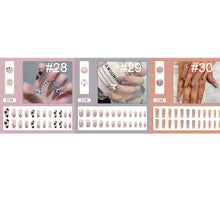 Load image into Gallery viewer, 24pcs/set Manicure Fake Nail Detachable Fake Nail Patch Wearing Nails Nail Stickers Nail Art Accessories