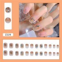 Load image into Gallery viewer, 24pcs/set Manicure Fake Nail Detachable Fake Nail Patch Wearing Nails Nail Stickers Nail Art Accessories