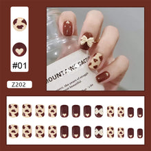 Load image into Gallery viewer, 24pcs/set Manicure Fake Nail Detachable Fake Nail Patch Wearing Nails Nail Stickers Nail Art Accessories
