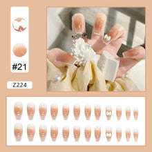 Load image into Gallery viewer, 24pcs/set Manicure Fake Nail Detachable Fake Nail Patch Wearing Nails Nail Stickers Nail Art Accessories