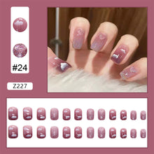Load image into Gallery viewer, 24pcs/set Manicure Fake Nail Detachable Fake Nail Patch Wearing Nails Nail Stickers Nail Art Accessories