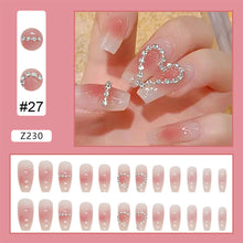 Load image into Gallery viewer, 24pcs/set Manicure Fake Nail Detachable Fake Nail Patch Wearing Nails Nail Stickers Nail Art Accessories