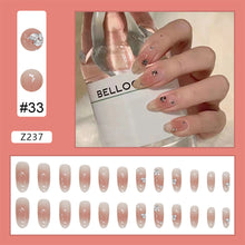 Load image into Gallery viewer, 24pcs/set Manicure Fake Nail Detachable Fake Nail Patch Wearing Nails Nail Stickers Nail Art Accessories