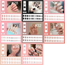 Load image into Gallery viewer, 24pcs/set Manicure Fake Nail Detachable Fake Nail Patch Wearing Nails Nail Stickers Nail Art Accessories