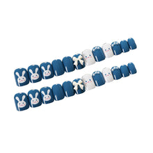 Load image into Gallery viewer, 24pcs/set Short Cute Rabbit Manicure Fake Nail Detachable Fake Nail Patch Wearing Nails Nail Stickers Nail Art Accessories