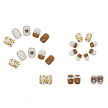 Load image into Gallery viewer, 24pcs/set Short Cute Bear Manicure Fake Nail Detachable Fake Nail Patch Wearing Nails Nail Stickers Nail Art Accessories