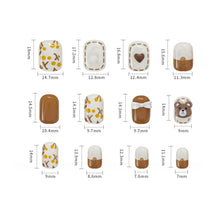 Load image into Gallery viewer, 24pcs/set Short Cute Bear Manicure Fake Nail Detachable Fake Nail Patch Wearing Nails Nail Stickers Nail Art Accessories