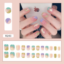 Load image into Gallery viewer, 24pcs/set Nail Stickers Nail Pieces Removable Fake Nails Extensions Artificial Nail Art Accessories