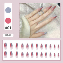 Load image into Gallery viewer, 24pcs/set Nail Stickers Nail Pieces Removable Fake Nails Extensions Artificial Nail Art Accessories