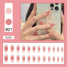 Load image into Gallery viewer, 24pcs/set Nail Stickers Nail Pieces Removable Fake Nails Extensions Artificial Nail Art Accessories