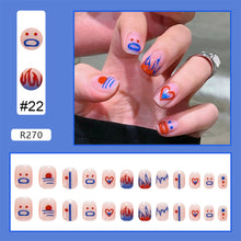 Load image into Gallery viewer, 24pcs/set Nail Stickers Nail Pieces Removable Fake Nails Extensions Artificial Nail Art Accessories