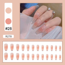 Load image into Gallery viewer, 24pcs/set Nail Stickers Nail Pieces Removable Fake Nails Extensions Artificial Nail Art Accessories
