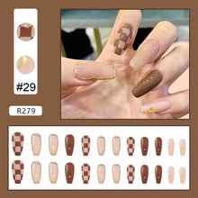 Load image into Gallery viewer, 24pcs/set Nail Stickers Nail Pieces Removable Fake Nails Extensions Artificial Nail Art Accessories