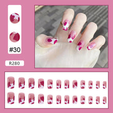 Load image into Gallery viewer, 24pcs/set Nail Stickers Nail Pieces Removable Fake Nails Extensions Artificial Nail Art Accessories