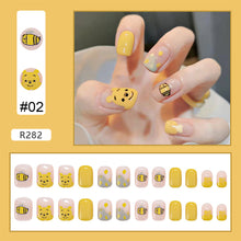 Load image into Gallery viewer, 24pcs/set Nail Stickers Nail Patch Removable Fake Nails Extensions Artificial Nail Art Accessories