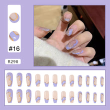 Load image into Gallery viewer, 24pcs/set Nail Stickers Nail Patch Removable Fake Nails Extensions Artificial Nail Art Accessories