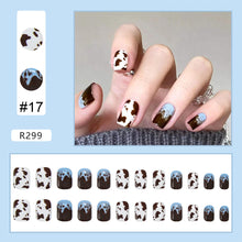 Load image into Gallery viewer, 24pcs/set Nail Stickers Nail Patch Removable Fake Nails Extensions Artificial Nail Art Accessories