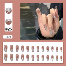 Load image into Gallery viewer, 24pcs/set Nail Stickers Nail Patch Removable Fake Nails Extensions Artificial Nail Art Accessories