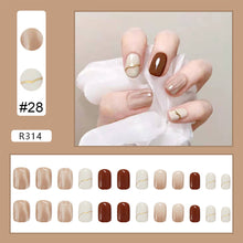 Load image into Gallery viewer, 24pcs/set Nail Stickers Nail Patch Removable Fake Nails Extensions Artificial Nail Art Accessories