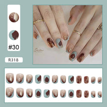 Load image into Gallery viewer, 24pcs/set Nail Stickers Nail Patch Removable Fake Nails Extensions Artificial Nail Art Accessories