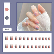 Load image into Gallery viewer, 24pcs/set Multicolor Nail Pieces Nail Patch Removable Fake Nails Extensions Artificial Nail Art Accessories