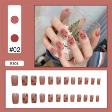 Load image into Gallery viewer, 24pcs/set Multicolor Nail Pieces Nail Patch Removable Fake Nails Extensions Artificial Nail Art Accessories