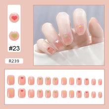 Load image into Gallery viewer, 24pcs/set Multicolor Nail Pieces Nail Patch Removable Fake Nails Extensions Artificial Nail Art Accessories