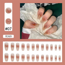 Load image into Gallery viewer, 24pcs/set Nail Pieces Nail Patch Removable Fake Nails Extensions Artificial Nail Art Accessories