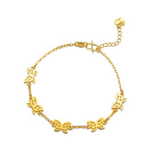 Load image into Gallery viewer, Trendy Women Butterfly Brass Vacuum Plating Gold Bracelets Lucky Elegant Alluvial Gold Simple Gold Chain Bracelet Accessories