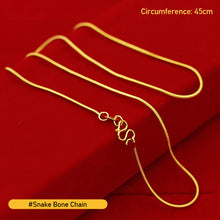 Load image into Gallery viewer, Water Wave Chain Women Alluvial Gold Necklaces Personality Snake Bone Chain Elegant Simple Gold Thin Chain Necklace Jewelry