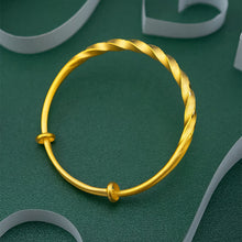 Load image into Gallery viewer, Fashion Twist Adjustable Women Alluvial Gold Bangles Personality Twisted Wire Elegant Simple Gold Bracelet Jewelry Accessories