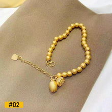 Load image into Gallery viewer, Simple Lotus Lotus Pod Women Alluvial Gold Bangles Personality Fashion Lucky Beads Elegant Gold Bracelet Jewelry Accessories