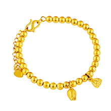 Load image into Gallery viewer, Simple Lotus Lotus Pod Women Alluvial Gold Bangles Personality Fashion Lucky Beads Elegant Gold Bracelet Jewelry Accessories