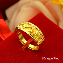 Load image into Gallery viewer, Simple Dragon and Phoenix Ring Women Men Alluvial Gold Personality Fashion Lucky Couple Elegant Gold Ring Jewelry Accessories