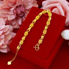 Load image into Gallery viewer, Fashion Alluvial Gold Bracelet Exquisite Hollow Out Sand Gold heart Simple Lucky Heart Bracelet Women Jewelry Accessories