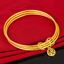 Load image into Gallery viewer, Fashion Multilayer Alluvial Gold Lotus Flower Bracelet Female Bangle Elegant Simple Lucky Bracelet Women Jewelry Gift Accessories