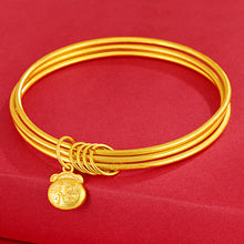 Load image into Gallery viewer, Fashion Multilayer Alluvial Gold Lotus Flower Bracelet Female Bangle Elegant Simple Lucky Bracelet Women Jewelry Gift Accessories