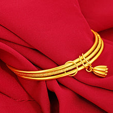 Load image into Gallery viewer, Fashion Multilayer Alluvial Gold Lotus Flower Bracelet Female Bangle Elegant Simple Lucky Bracelet Women Jewelry Gift Accessories