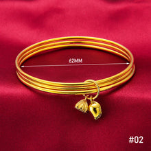 Load image into Gallery viewer, Fashion Multilayer Alluvial Gold Lotus Flower Bracelet Female Bangle Elegant Simple Lucky Bracelet Women Jewelry Gift Accessories