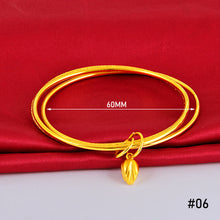 Load image into Gallery viewer, Fashion Multilayer Alluvial Gold Lotus Flower Bracelet Female Bangle Elegant Simple Lucky Bracelet Women Jewelry Gift Accessories