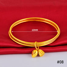 Load image into Gallery viewer, Fashion Multilayer Alluvial Gold Lotus Flower Bracelet Female Bangle Elegant Simple Lucky Bracelet Women Jewelry Gift Accessories