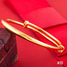 Load image into Gallery viewer, Adjustable Alluvial Gold Vietnamese Sand Gold Frosted Glossy Gypsophila Bangle Creative Women Bracelet Jewelry Accessories