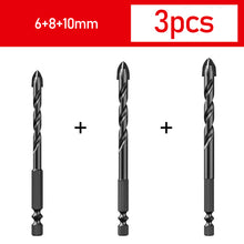Load image into Gallery viewer, Drill Bits Set Glass Ceramic Concrete Hole Opener Brick Hard Alloy Triangle Bit Tool Kit Multifunctional Drilling Tools