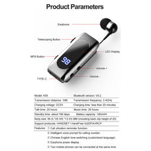 Load image into Gallery viewer, K55 Talk Time 20 Hours Bluetooth Headset BT5.2 Call Remind Vibration Sport Clip Driver Auriculares Earphone